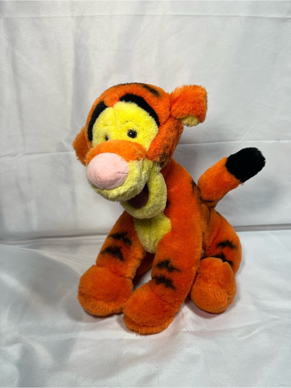Vintage Walt Disney Tigger 10” Sitting Plush Stuffed Animal Toy Winnie the Pooh